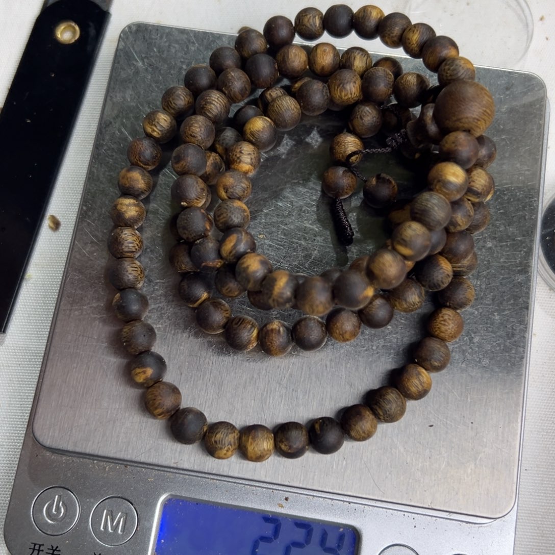 沉香木手串奇楠沉香圆珠长串0.7-22g多样性发一条