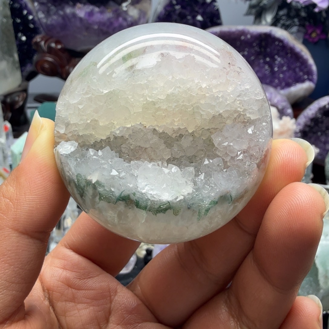 媚***未镶嵌紫晶摆件开口笑