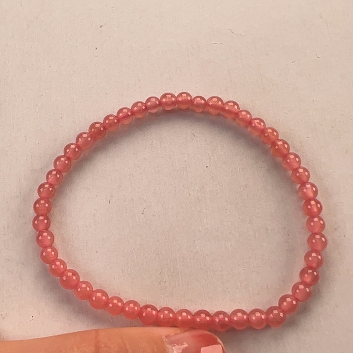 菱锰矿（红纹石）手串未镶嵌