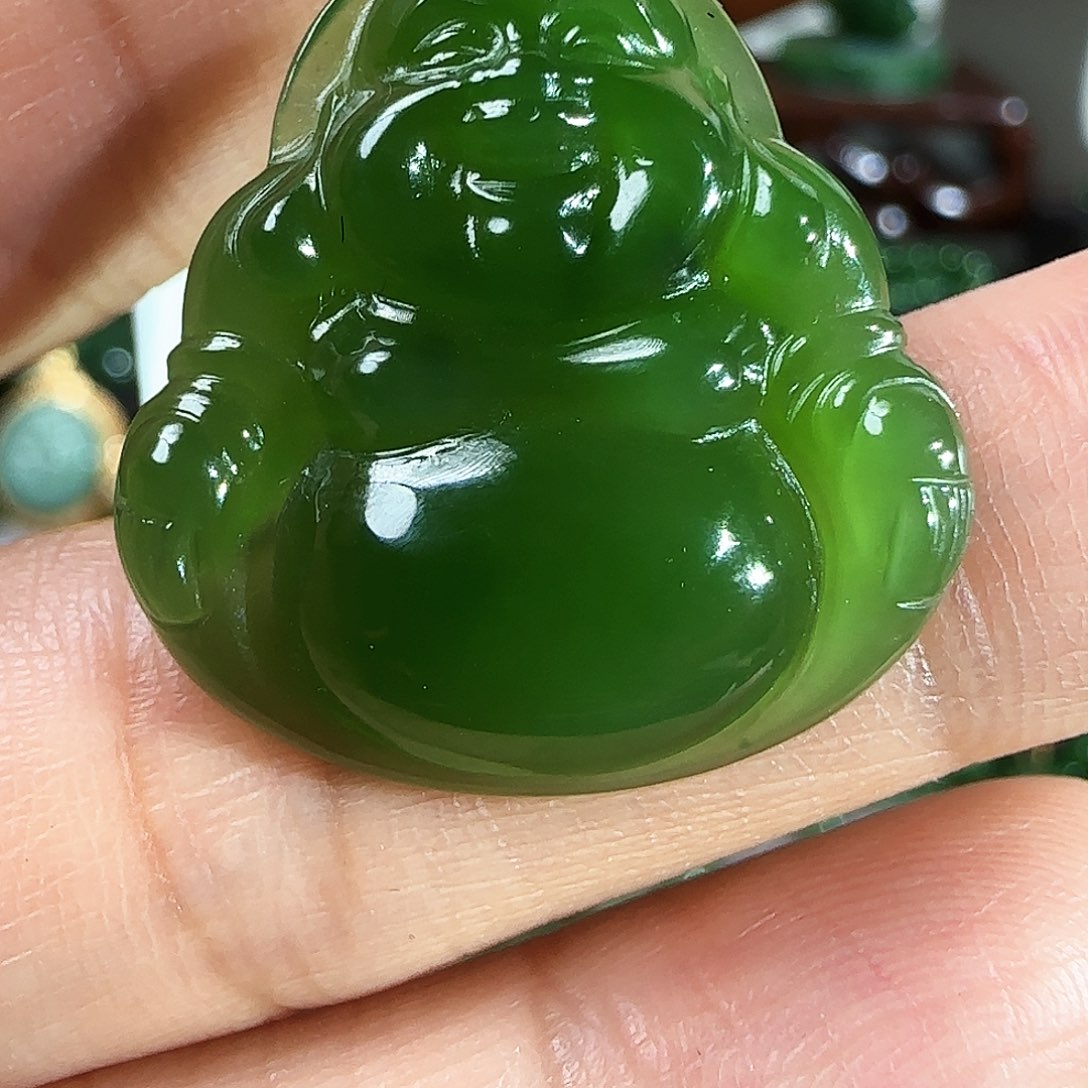 和田玉（碧玉）颈饰银S925镶嵌