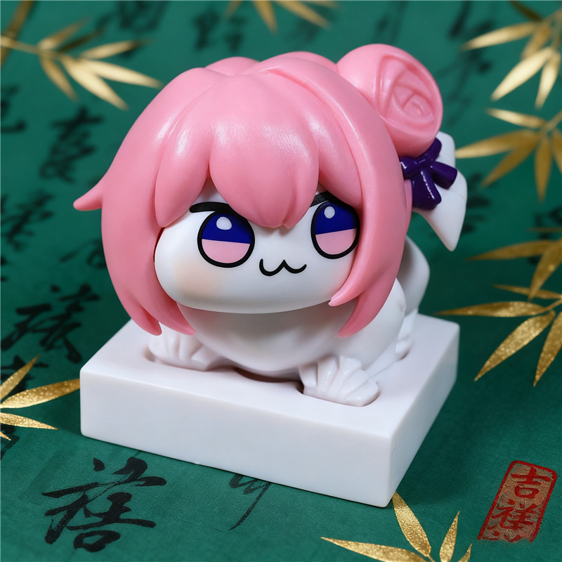 新品Doro胜利女神桃乐丝Q版手办玉玺印章粉狗游戏手办动漫公仔