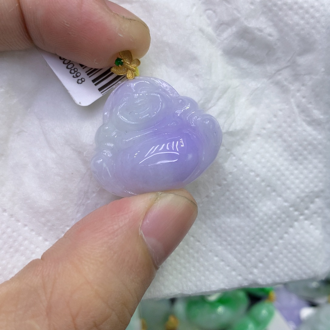 颈饰18K金镶嵌翡翠