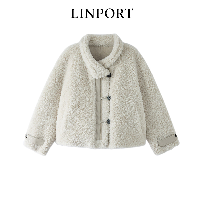 【雪镜】秋冬气质休闲百搭短款加厚毛绒外套LB251174