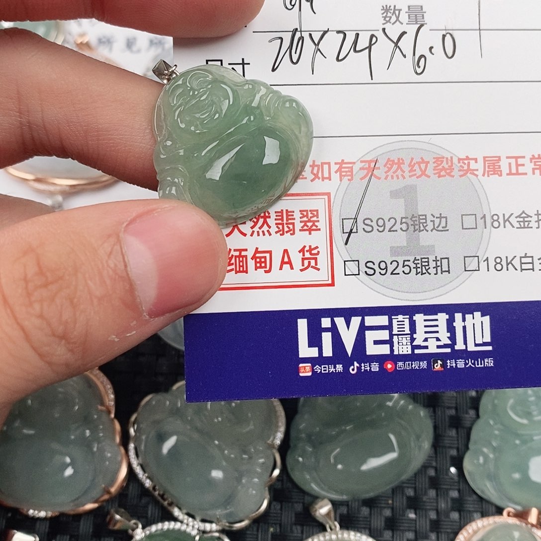 翡翠银S925镶嵌颈饰