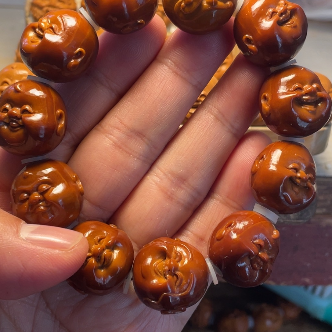 橄榄核手串/手链2.1铁核包浆十分开心