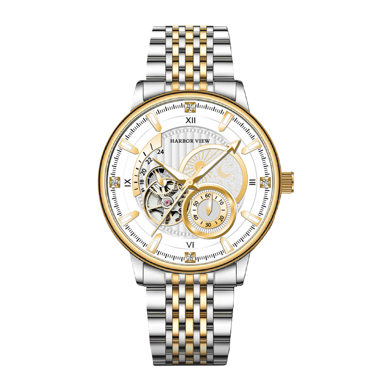 【飞行员】男士高端商务全自动机械表HARBORVIEWHW H-7750WAN-4系列