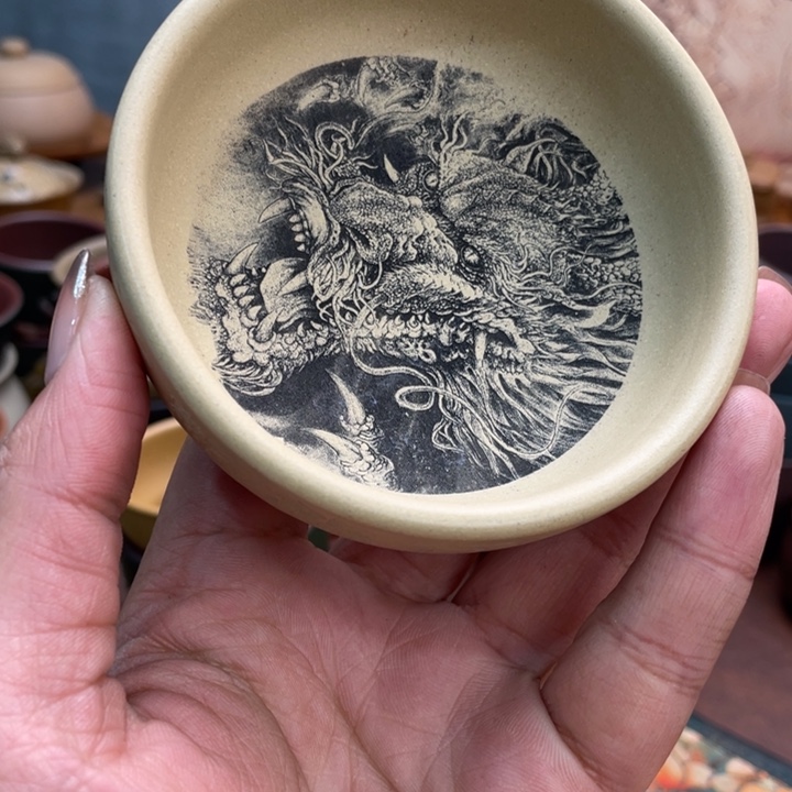 紫砂茶杯微瑕原矿紫砂主人杯