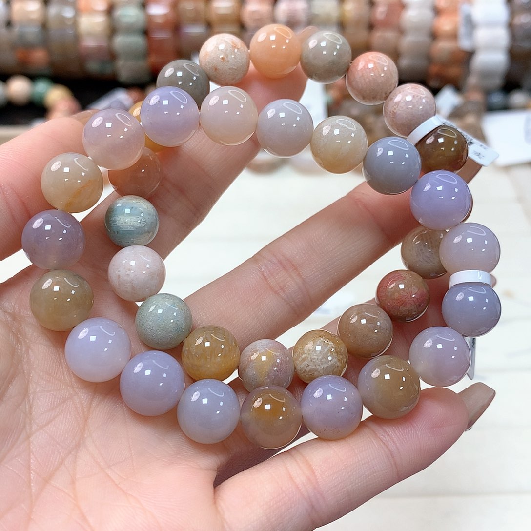 硅化珊瑚（珊瑚玉）手链未镶嵌小**～695