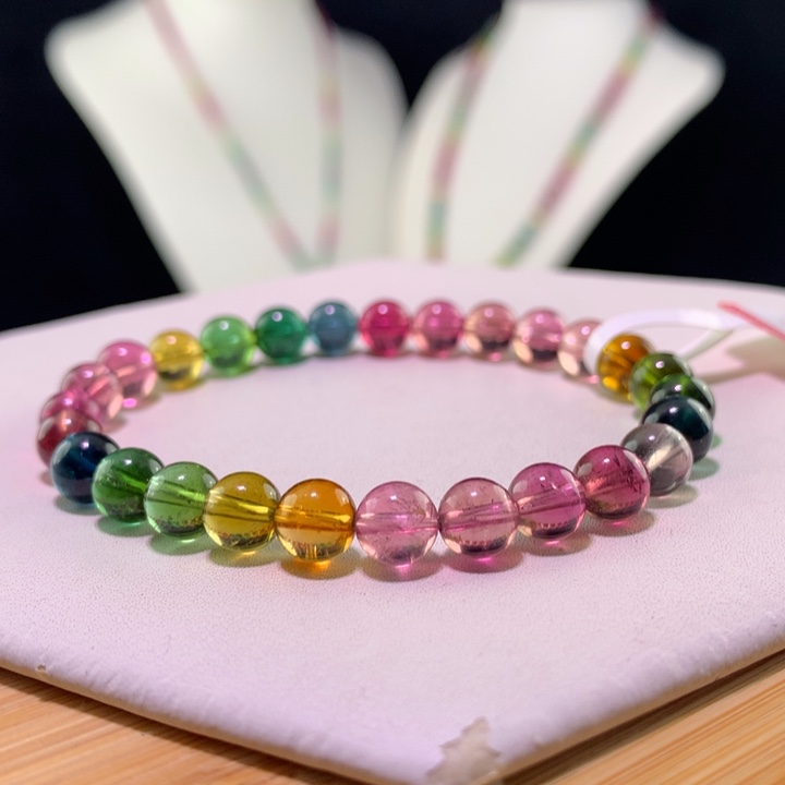 双色碧玺手链未镶嵌