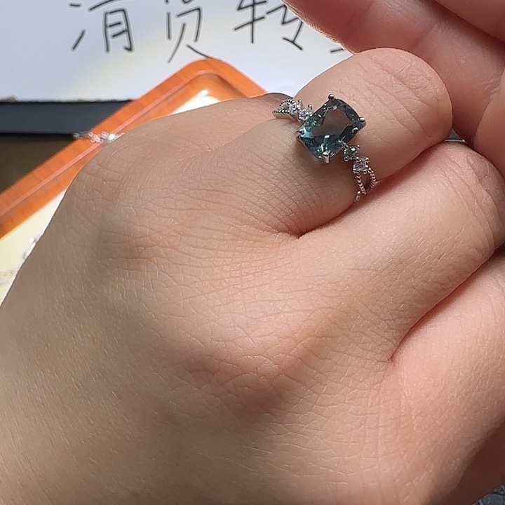 水晶戒指银S925镶嵌