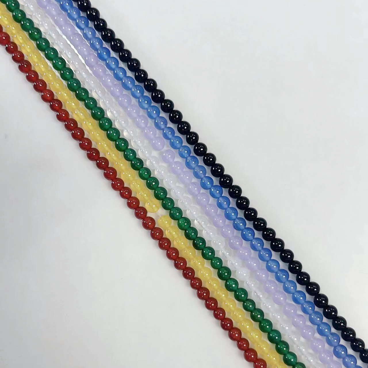 天然手串玛瑙精美时尚4M90颗串珠真品多圈手链圆珠散珠DIY装饰