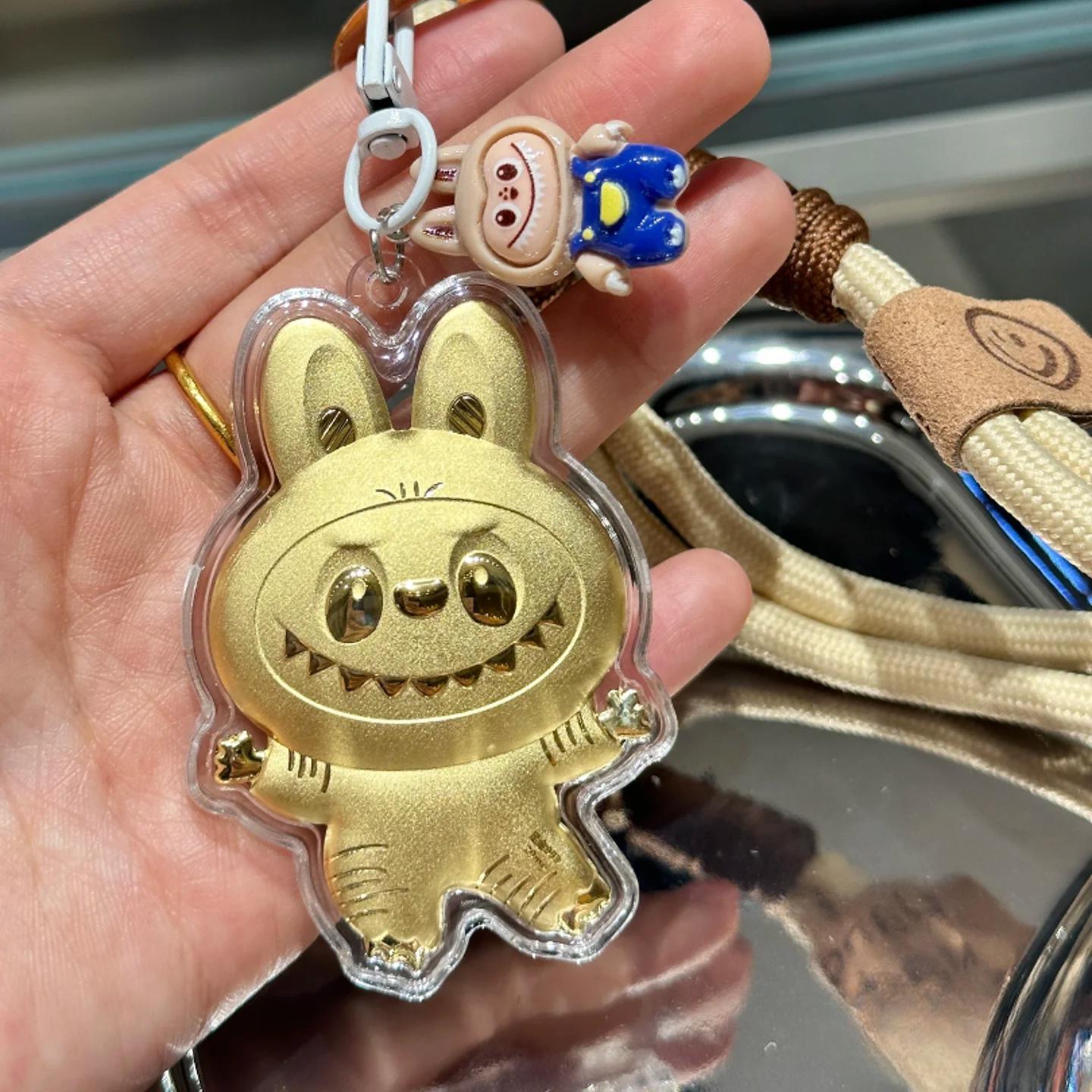 黄金999爆款挂件手机挂黄金包挂 卡通钥匙扣送女友礼物