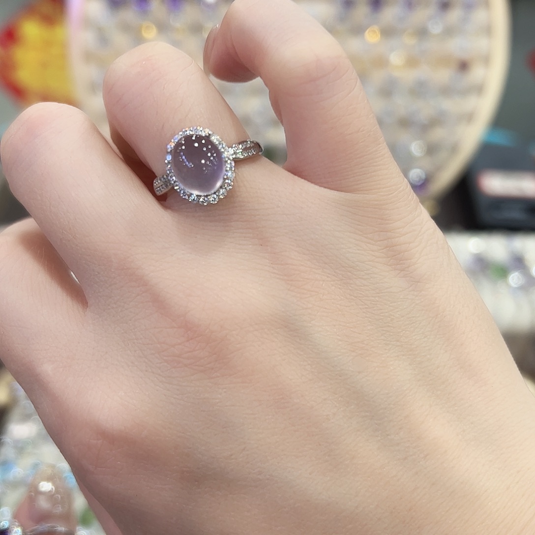 ****࿐萤石银S925镶嵌戒指