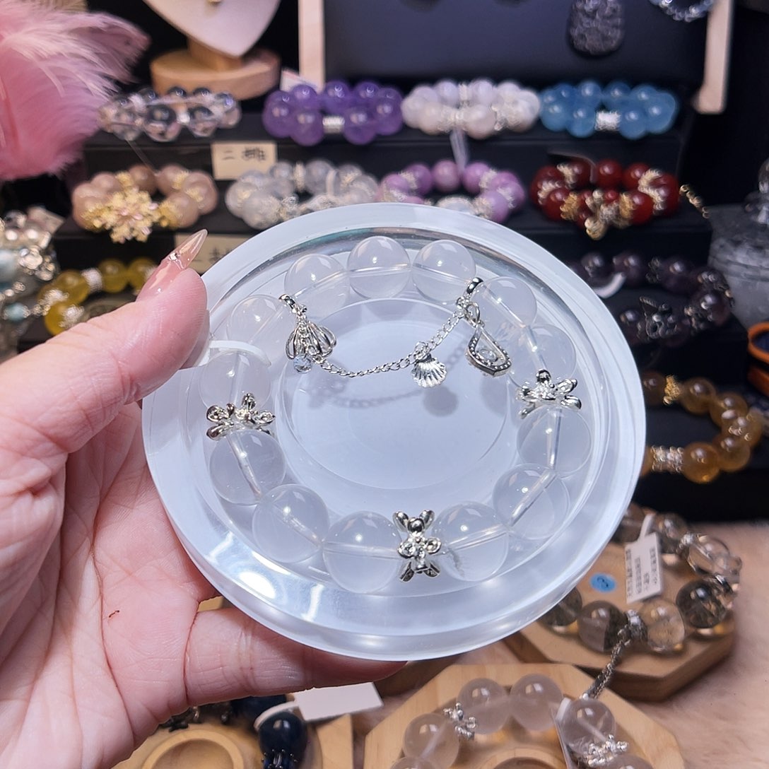 未镶嵌手链水晶奶白晶