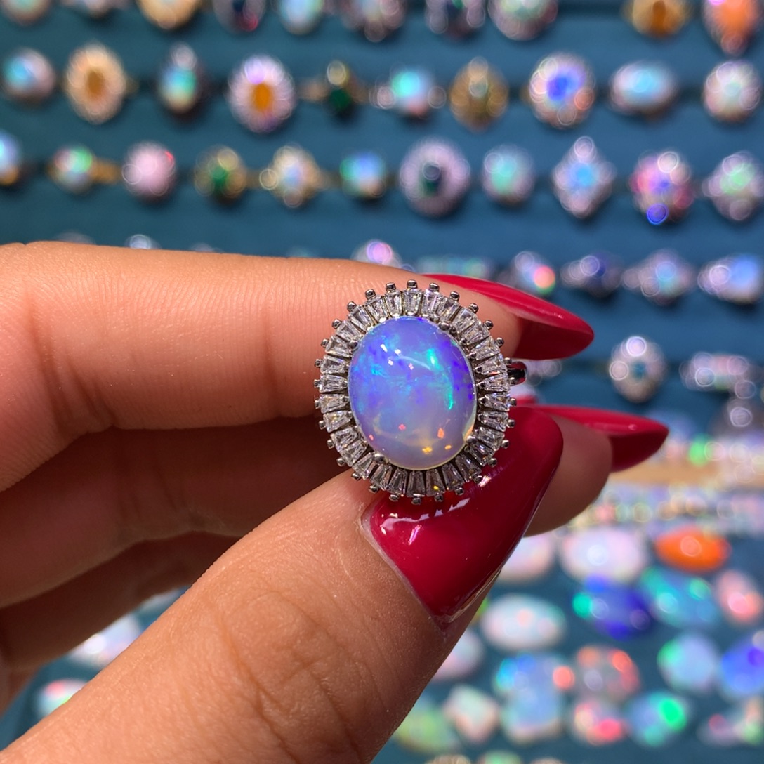 欧泊银S925镶嵌戒指款