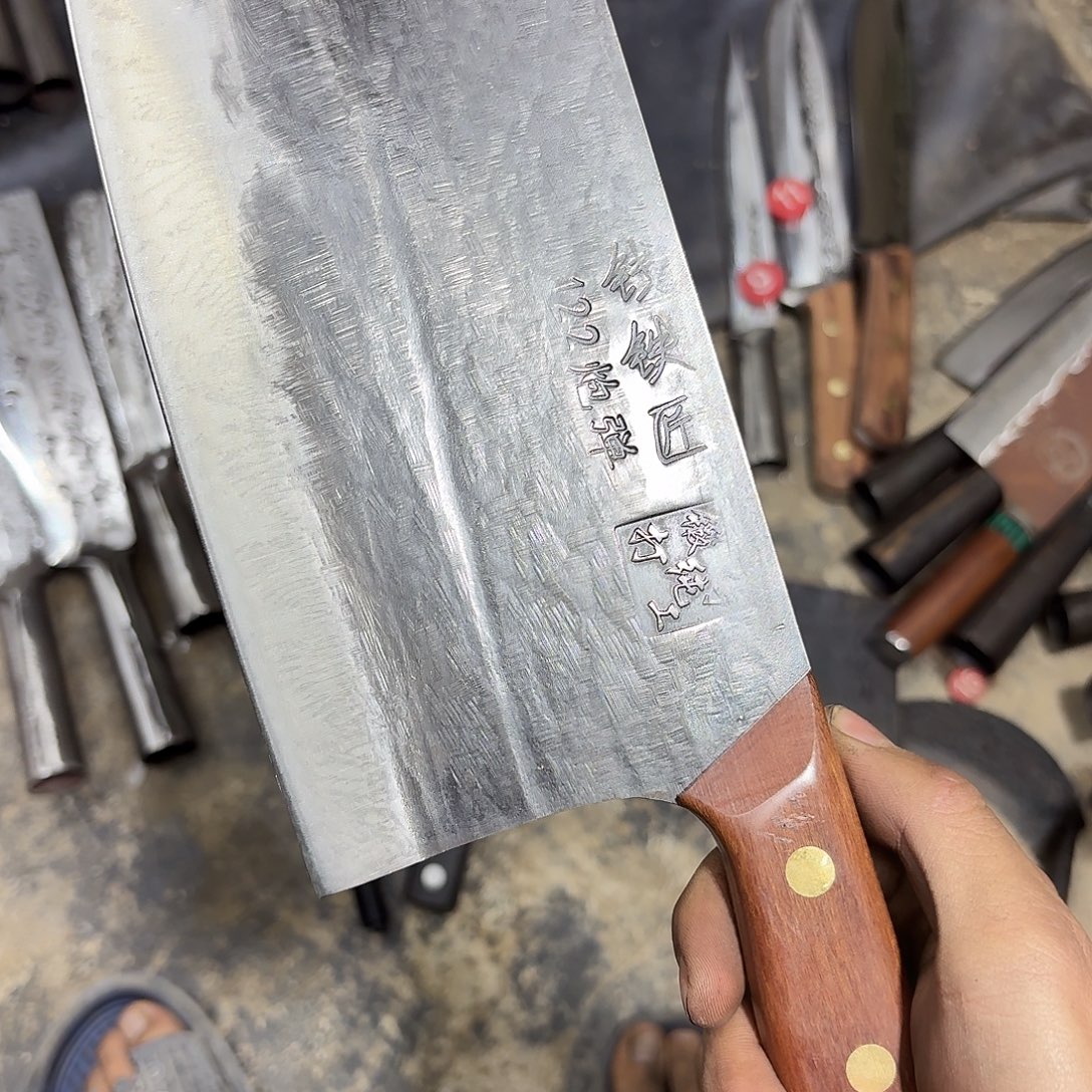 高碳锰钢云南阿老表手工锻打刀