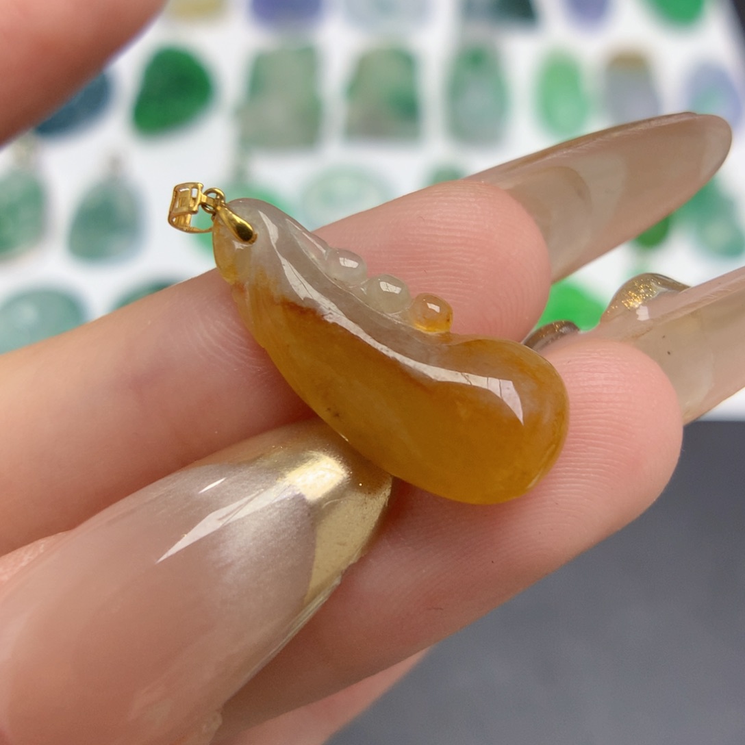 翡翠颈饰18K金镶嵌8888888888888888