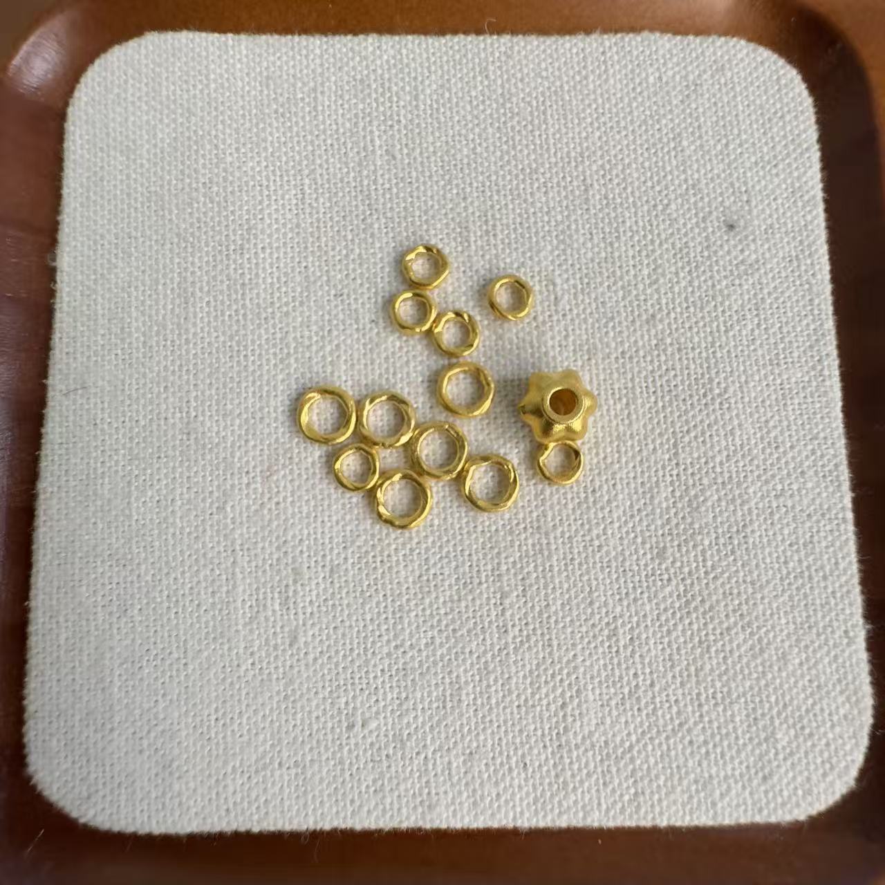 足金999 卡5卡6盘缠隔珠