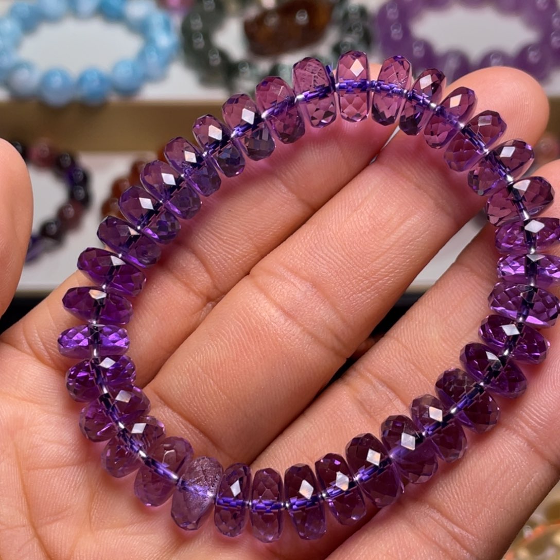 水晶手链未镶嵌巴西紫水晶