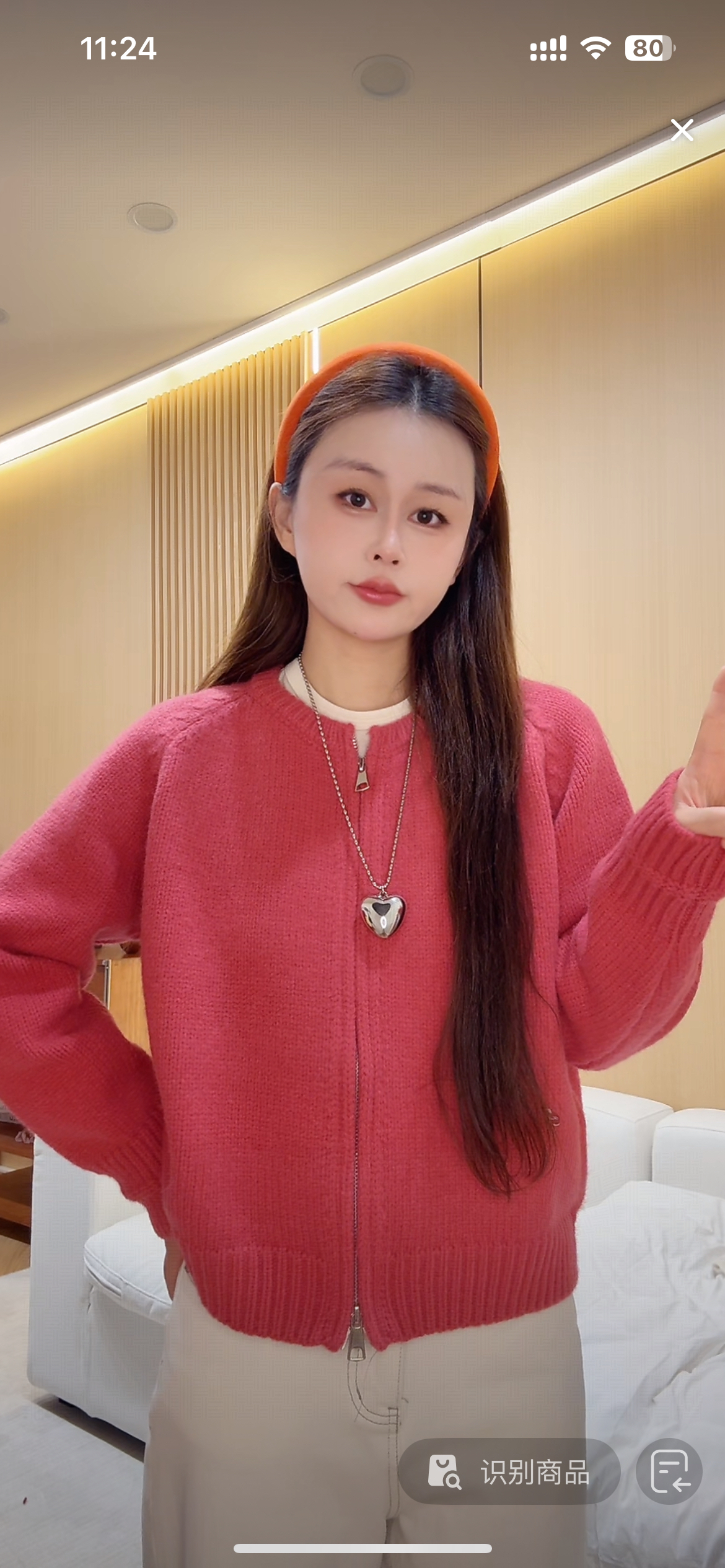 【k91】韩版双头拉链简洁时尚百搭圆领针织衫毛衣百搭开衫91