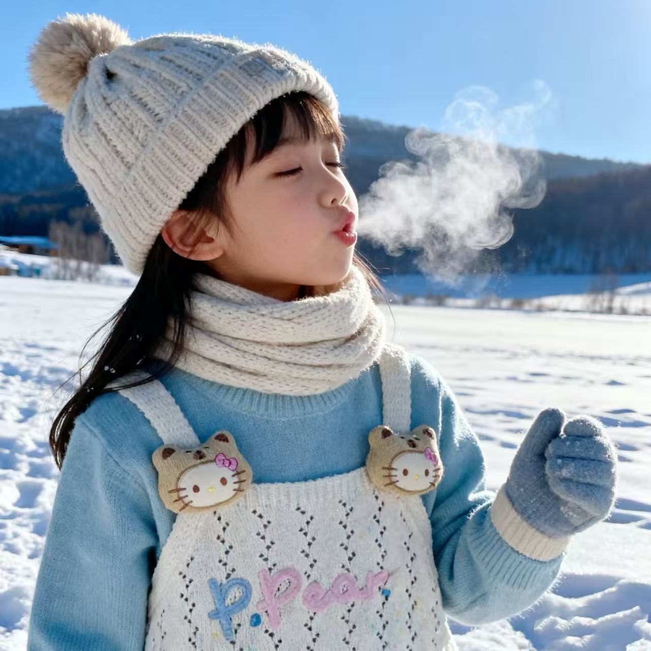 【】DL25005新款冬季女宝时髦百搭洋气毛衣