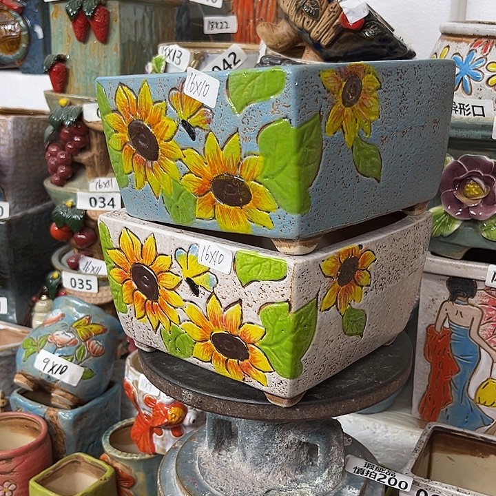 粗陶材质多肉花盆