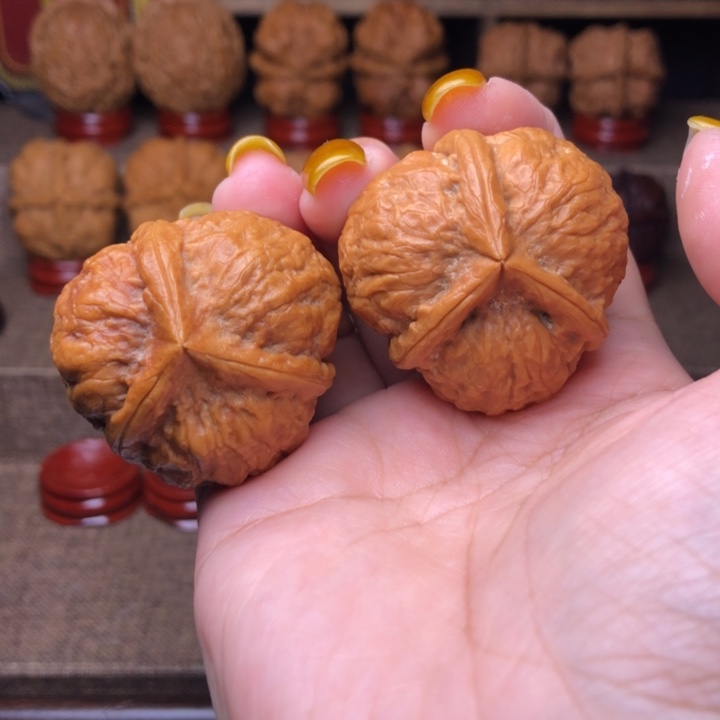 把件文玩核桃12号粗筋三棱37➕尺