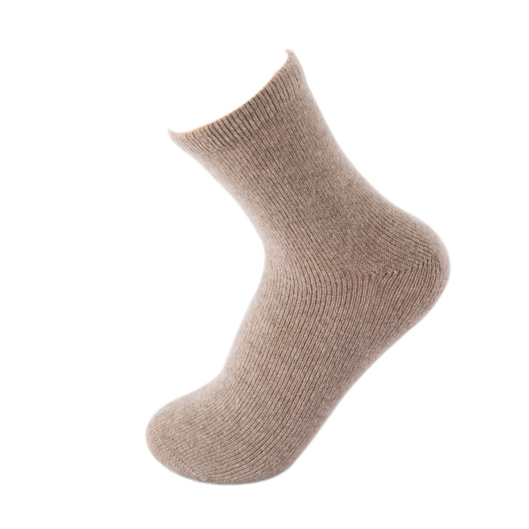 男女款纯羊绒中筒袜秋冬保暖透气吸汗防臭袜子