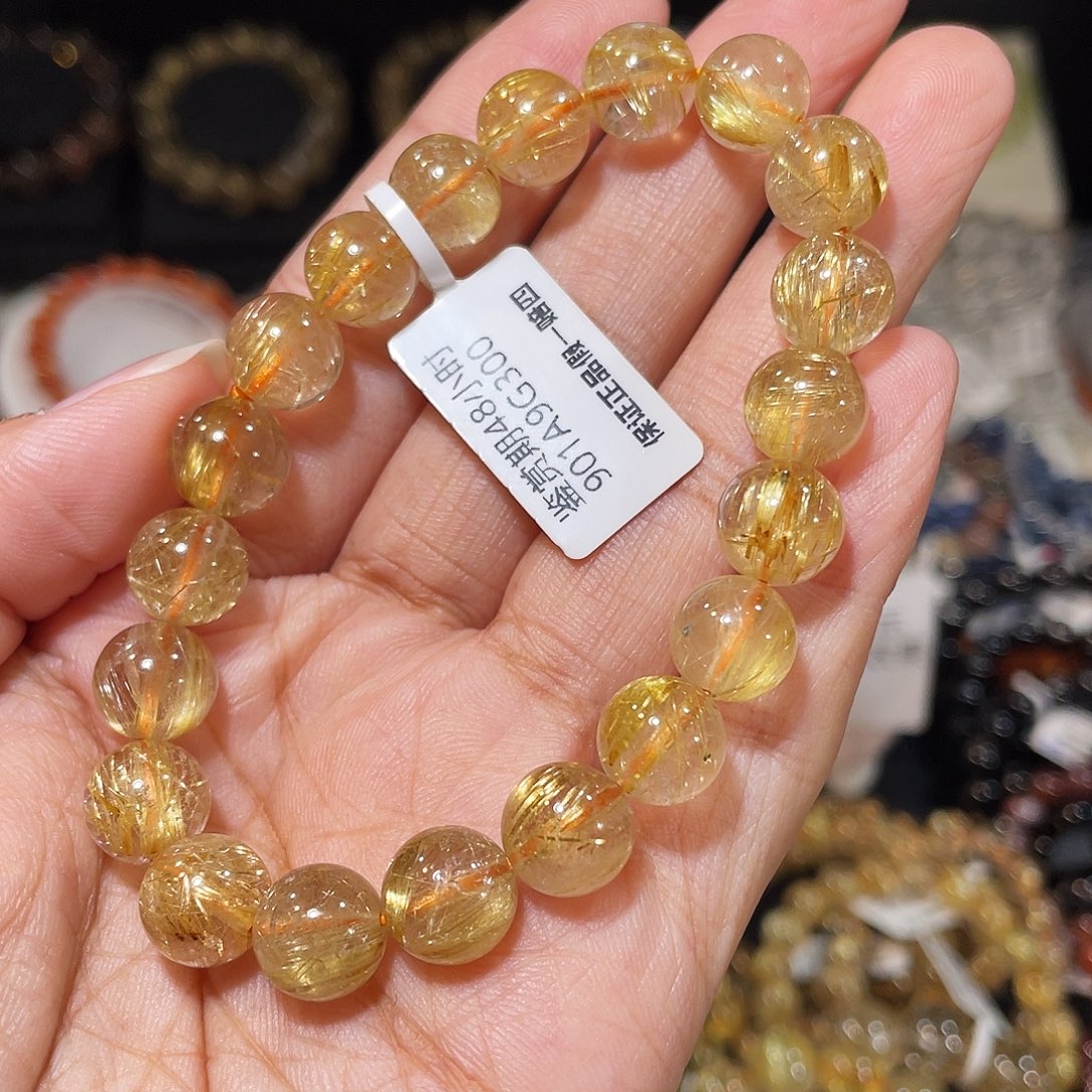 水晶手串未镶嵌金发9.8m