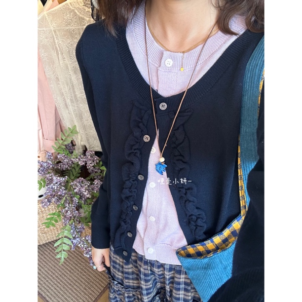 【爱乐之城】含羊毛！假两件设计秋冬撞色毛衣