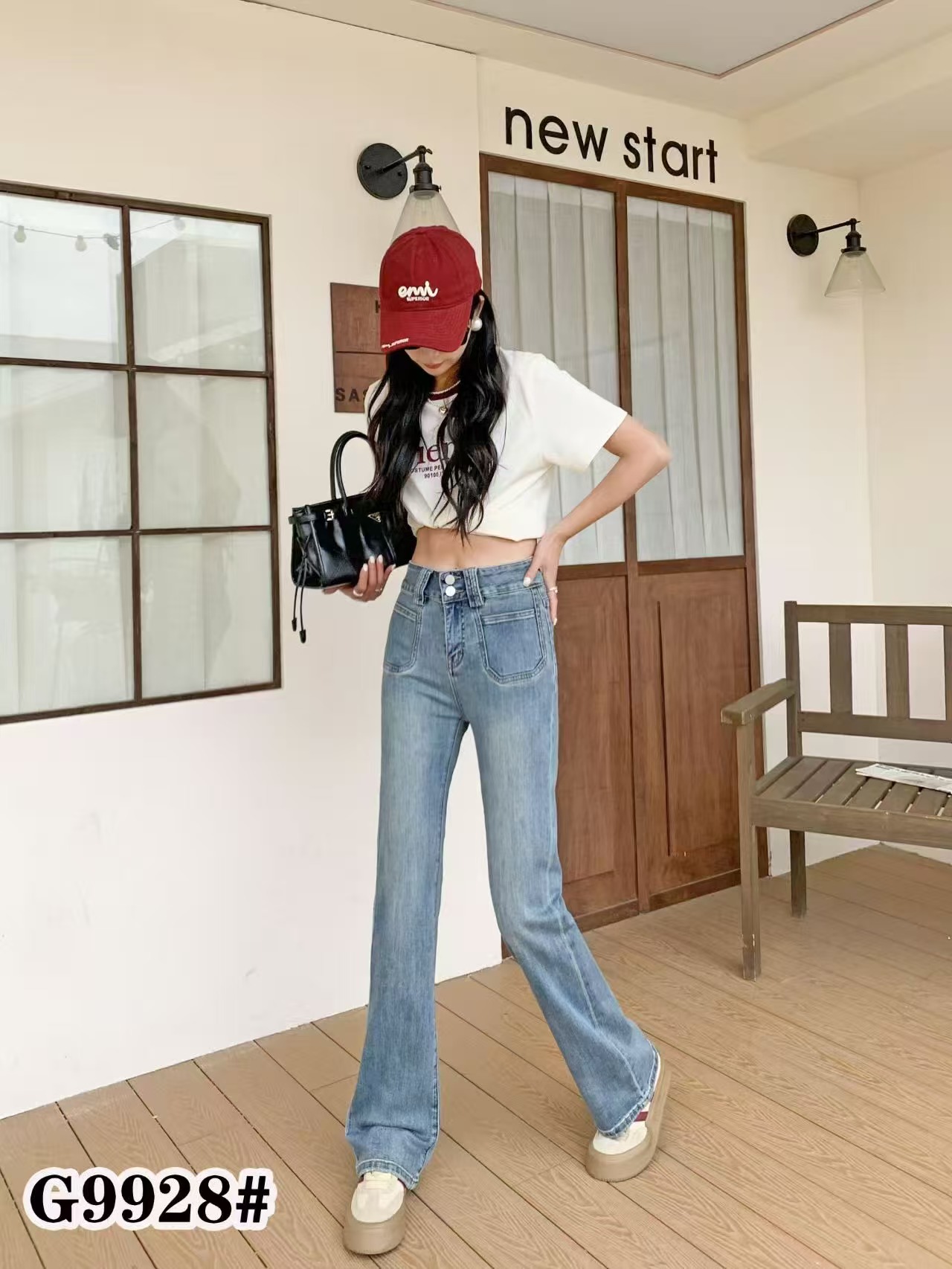 9928 裤长101-103 微喇牛仔裤 【玖屿】