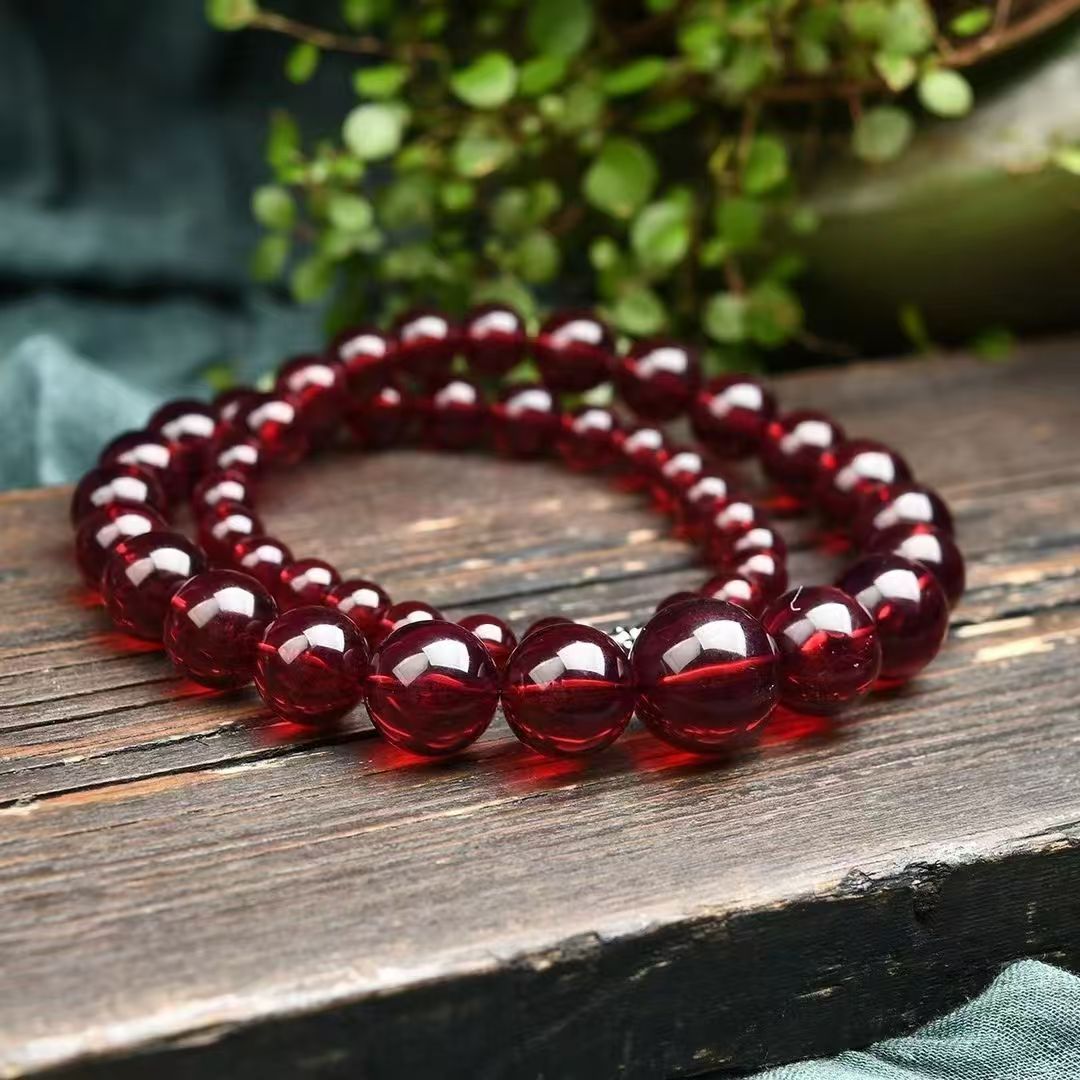 精选天然石榴红手链-YX