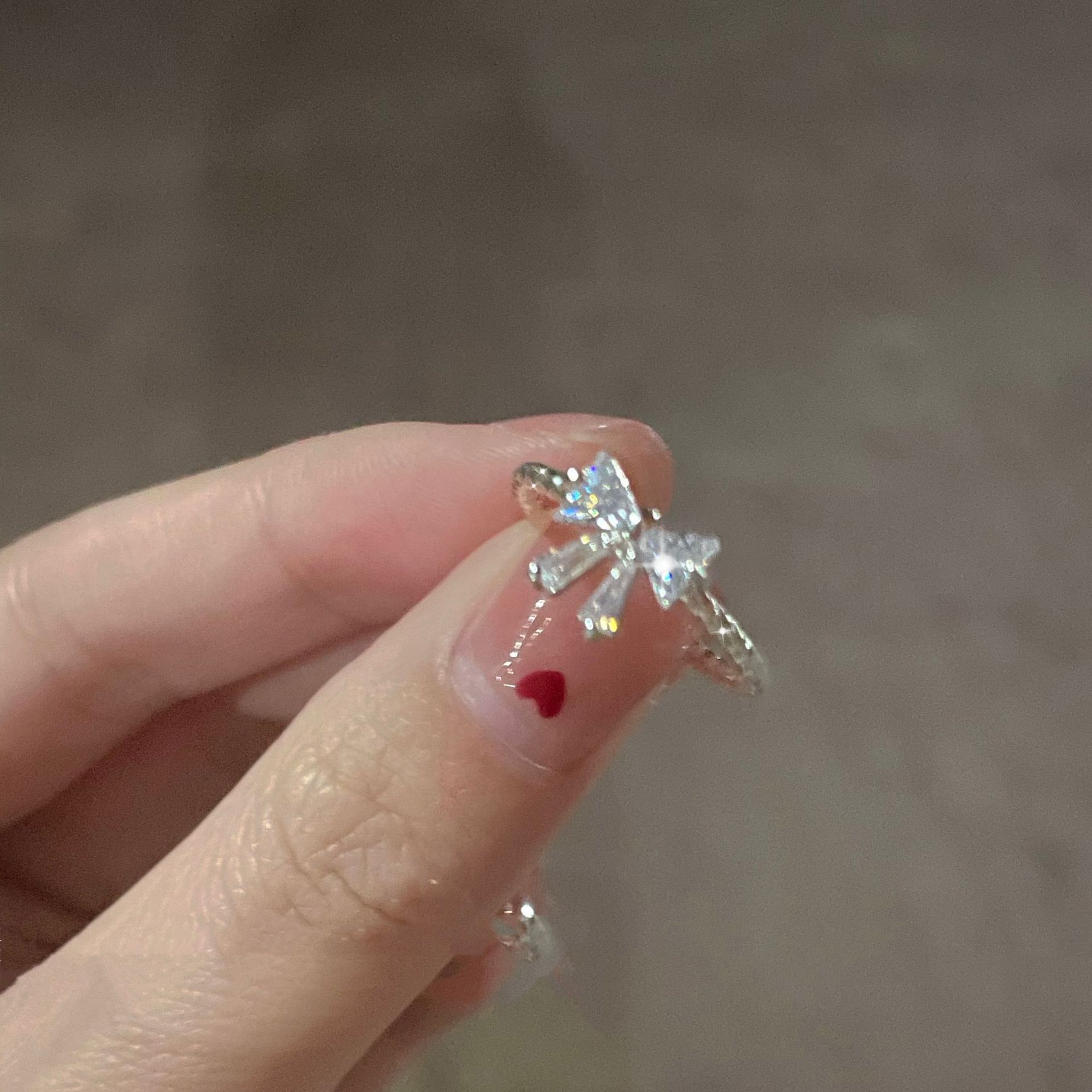 铜合金戒指  蝴蝶结戒指女开口可调节戒指环甜美少女心送闺蜜女友