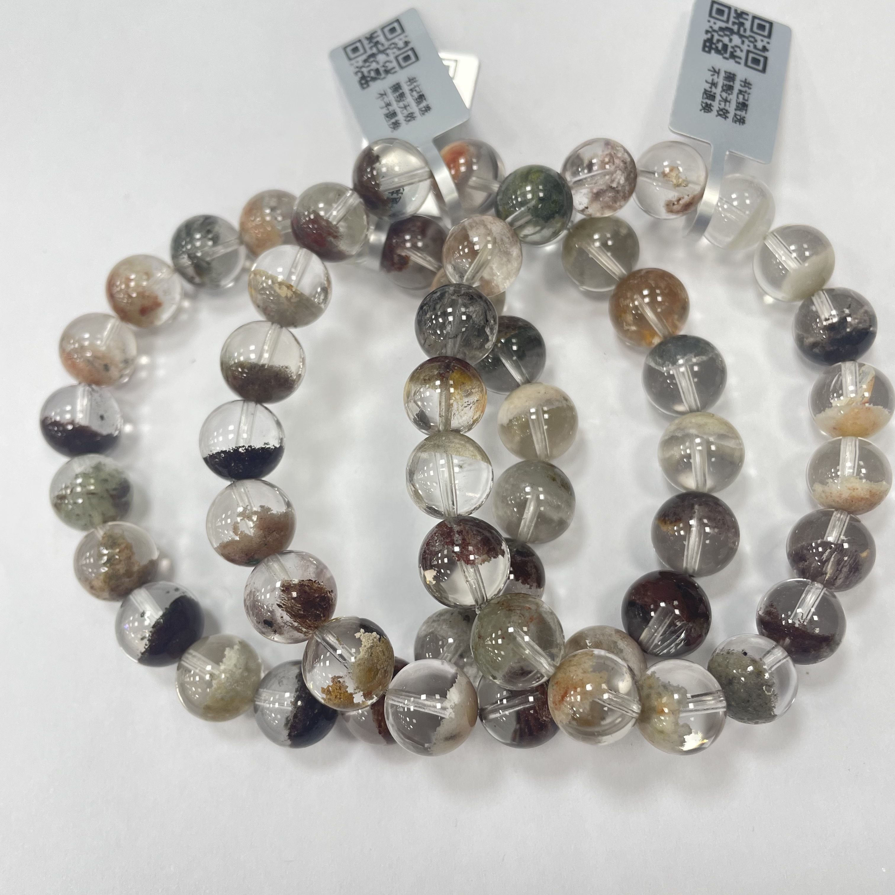 书记甄选】天然四季幽灵单圈手链 多样性发一件 约10mm 6541GD