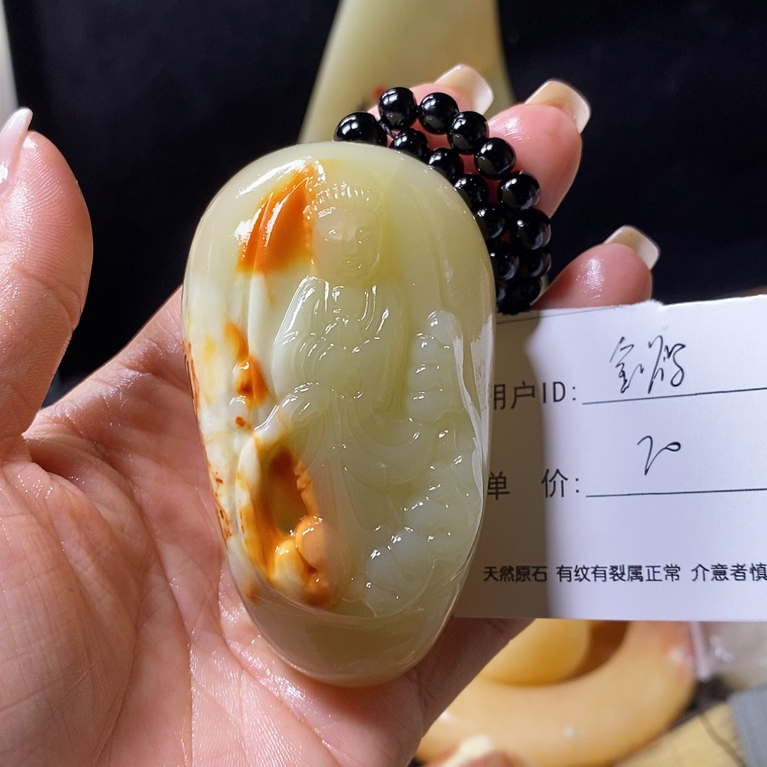 石材舍****1古青石手把件
