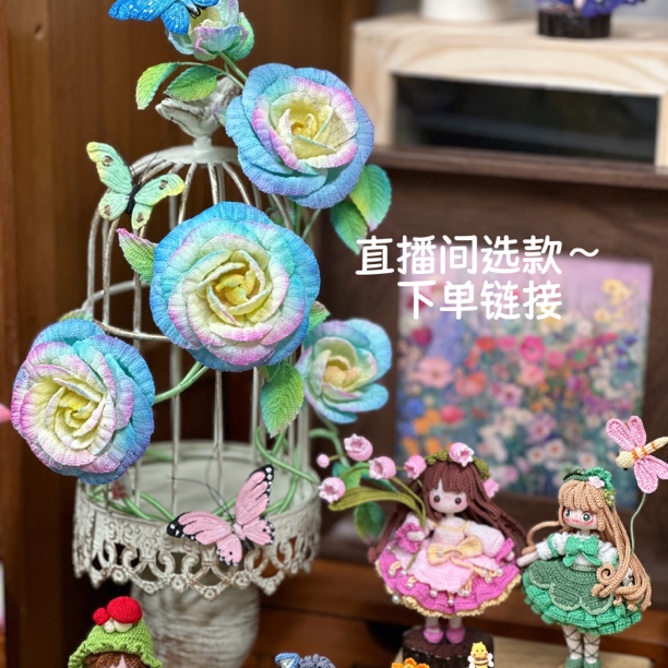 直播间选款成品娃娃发卡花花链接直播间搭配杜杜手作
