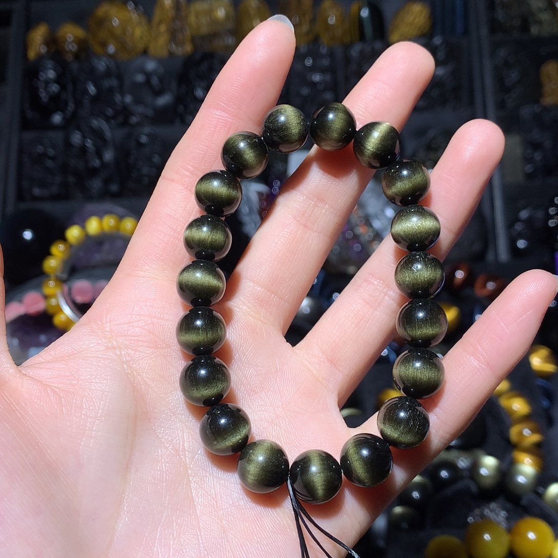 黑曜岩手链未镶嵌晕****沛