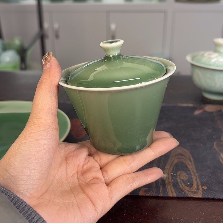 龙泉云间青瓷小米茶器