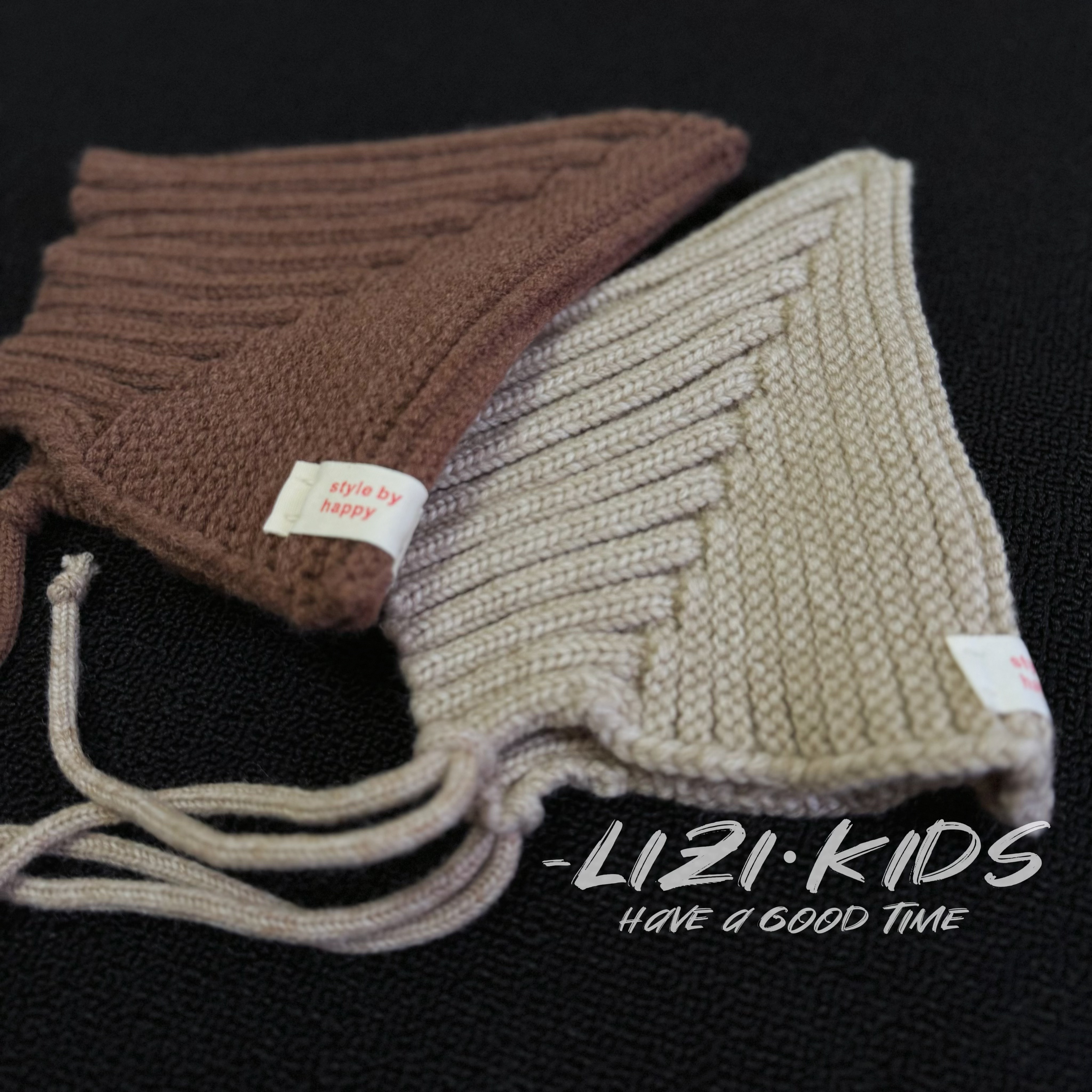 LIZI·『尖尖角的精灵帽』婴童帽秋冬洋气保暖防风护耳针织毛线帽