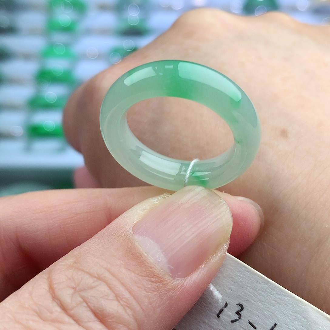 未镶嵌戒指翡翠13-14号