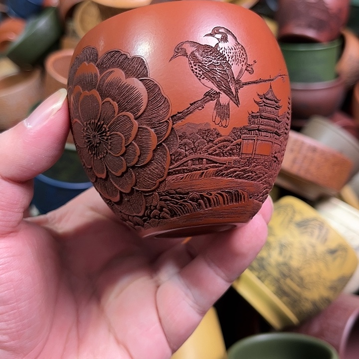 紫砂茶杯全手工紫砂主人杯