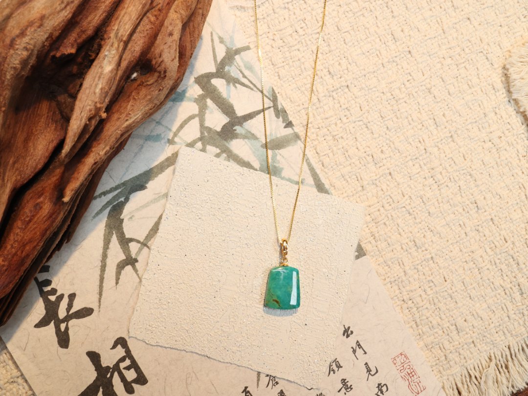 绿松无事牌S925【编号C0070】多样性发一