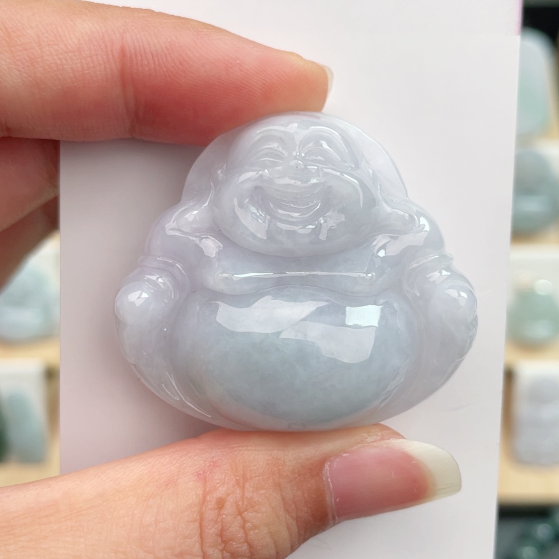 翡翠未镶嵌颈饰佛公