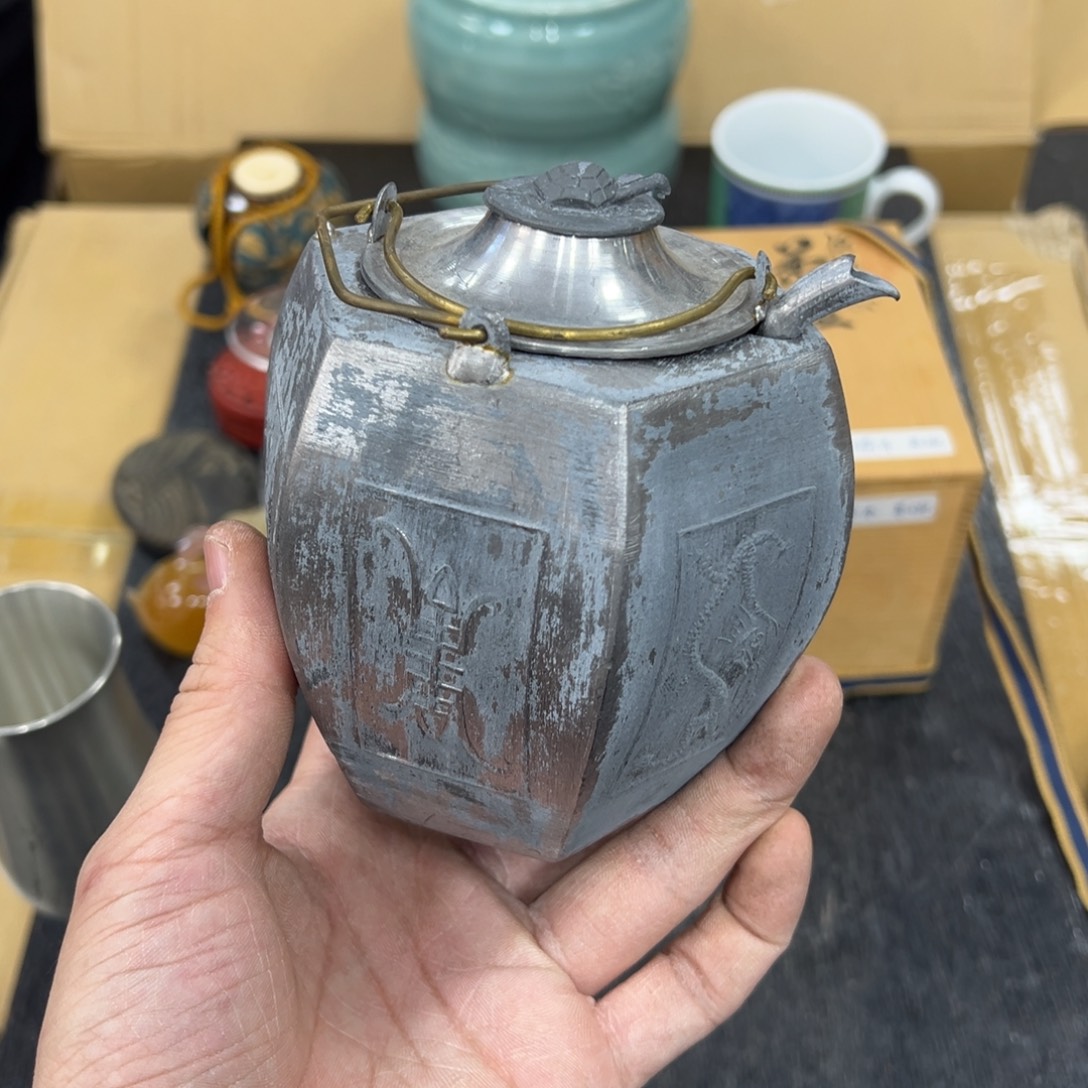 丫***头锡中古工艺品摆件