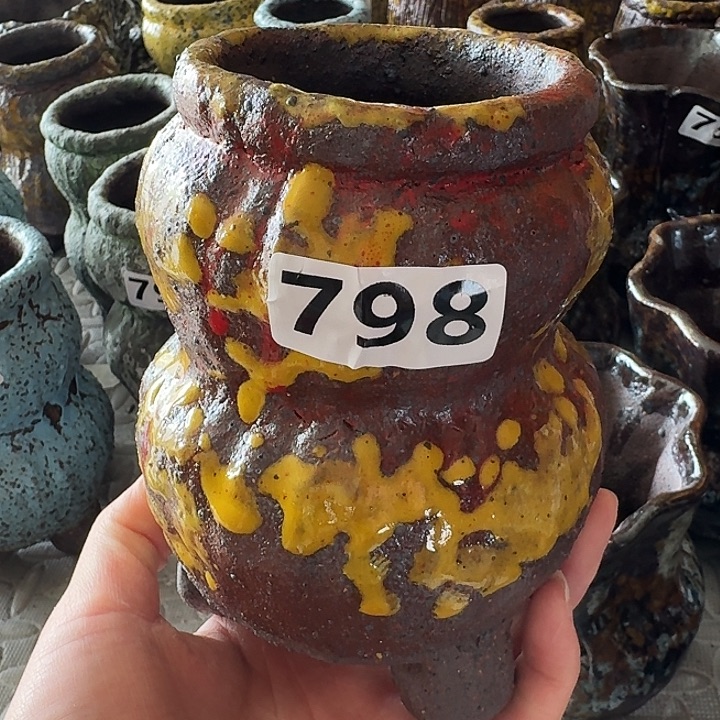 内口6高13.5粗陶手工