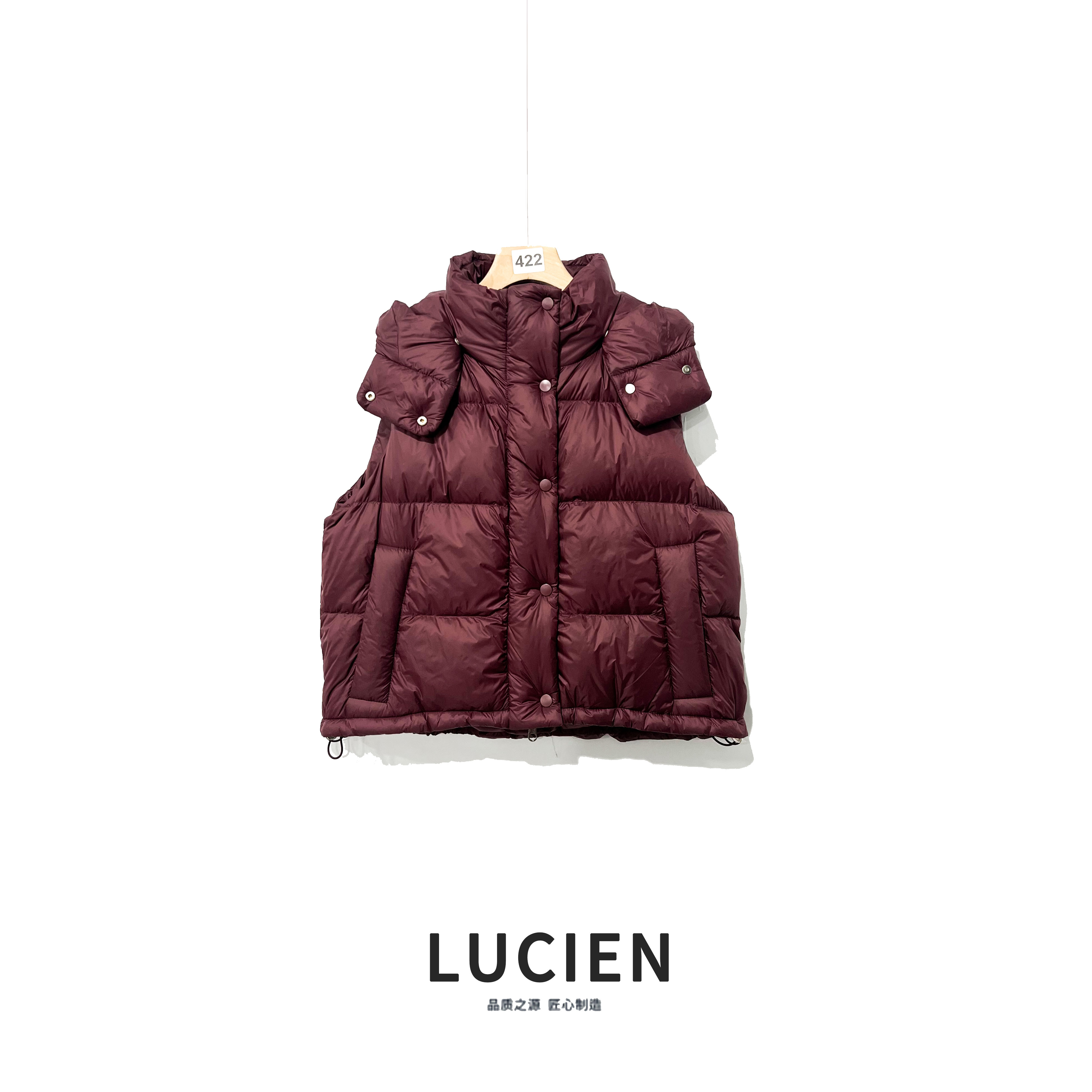 【不退不换 不退差】P760 90白鸭绒休闲连帽 女士短款羽绒服马甲