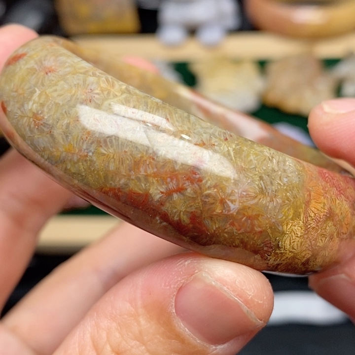 硅化珊瑚（珊瑚玉）手镯未镶嵌51.4