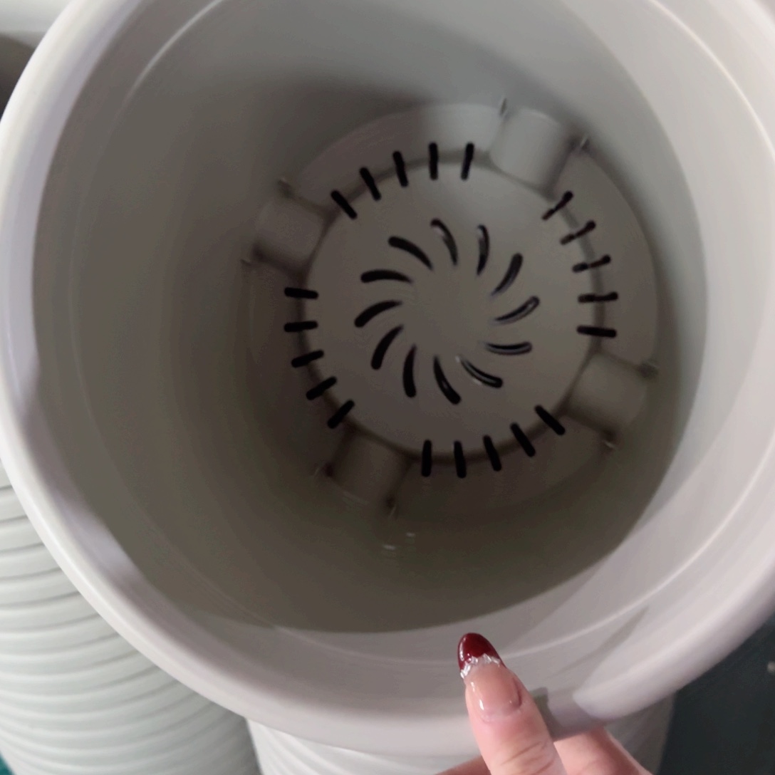 树脂四季盆5#无拖微瑕灰白6