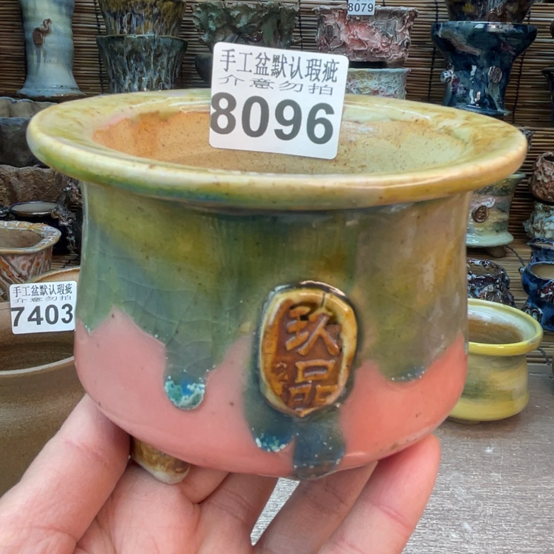 手工花盆默认瑕疵完美者勿拍