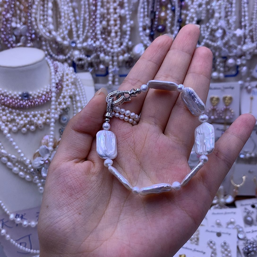 淡水珍珠合金颈饰